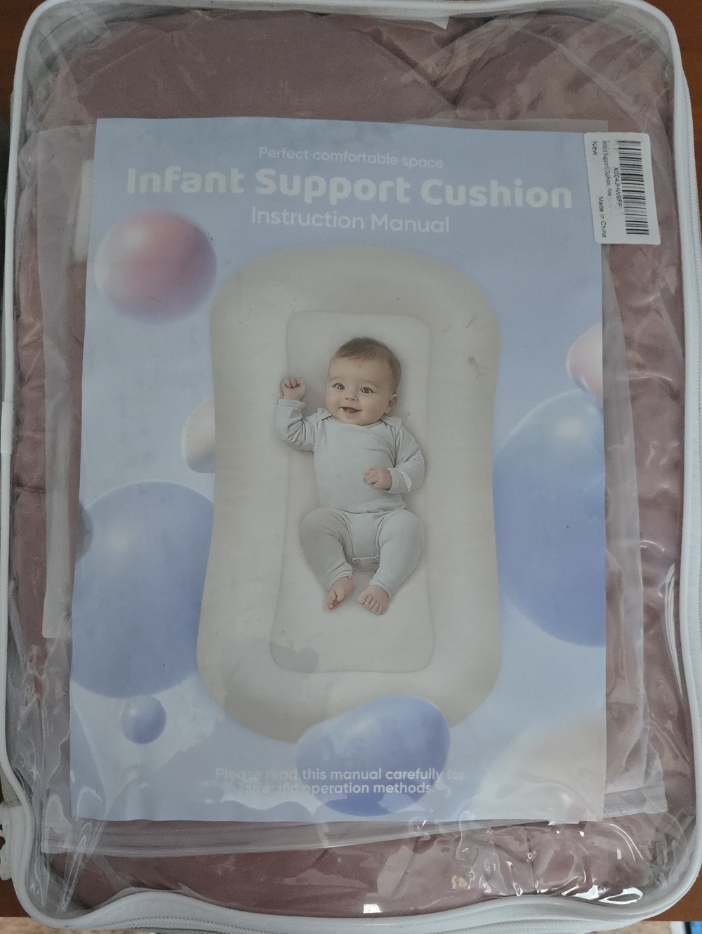 Infant Support Cushion - Mauve/Pink